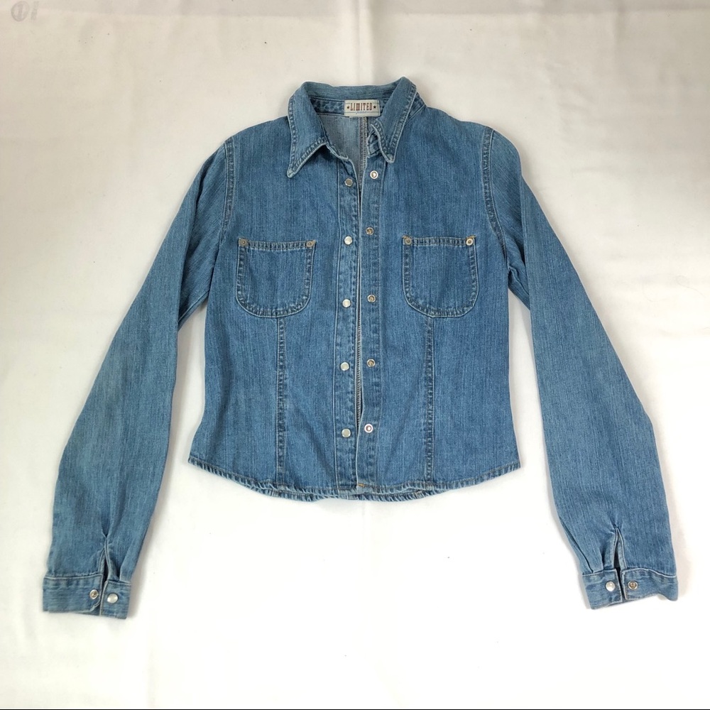 Vintage Limited Jeans Denim Snap-Up Shirt